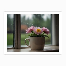 Flowers In A Cup Art Print