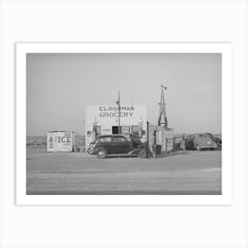 Grocery Store And Filling Station In The High Plains, Dawson County, Texas By Russell Lee Art Print