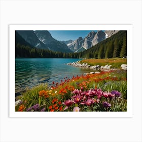 Wildflowers In The Mountains Art Print