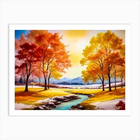 Autumn Trees Art Print