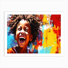 Happy Childhood - Little Child Laughing Art Print