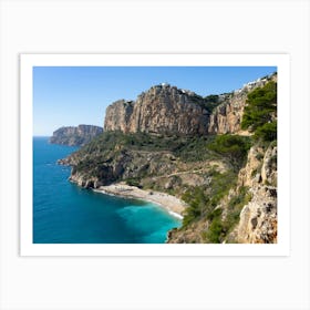 Cliffs and the blue Mediterranean Sea 1 Art Print