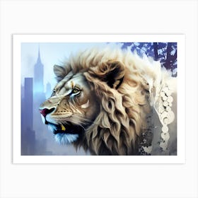 Lion In The City 7 Art Print