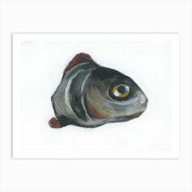 Dead Fish Head Painting Still Life Kitchen Dining White horizontal Art Print