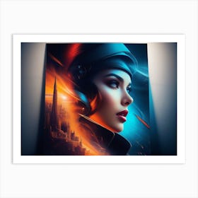 Futuristic Woman Art Print