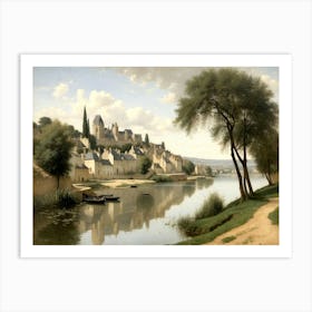 Village By The River 2 Art Print