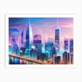 Futuristic Cityscape 16 Art Print