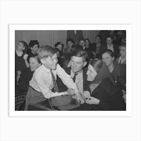 Farm Couple With Their Son At Pie Supper, Mcintosh County, Oklahoma, See General Caption Number 24 By Russell Art Print