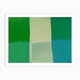 Green shades minimal Art Print
