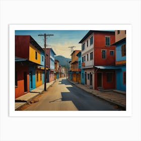 Street In Colombia Art Print