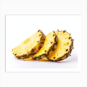 Pineapple Slices Isolated On White Background 2 Art Print