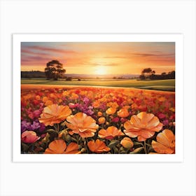 Sunset In The Field 13 Art Print