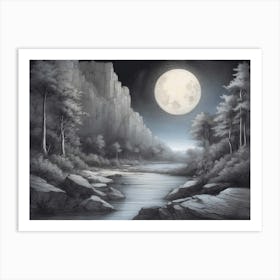 Shadows Of Moonlight Art Print