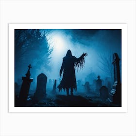 Haunted Cemetery 2 Art Print