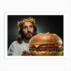 Jesus Burger 2 Art Print