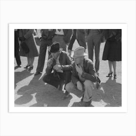 Untitled Photo, Possibly Related To Judges Of Horses Checking The Entries At The San Angelo Fat Stock Show By Art Print