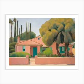 Los Angeles Abstract Mission House Painting Art Print