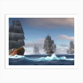 Pirates Caribic Seap Art Print