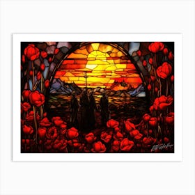 Poppies At Sunset - Lest We Forget Art Print