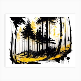 Splatter Forest 2 Art Print