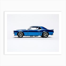 Toy Car 67 Camaro Blue Art Print