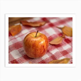 Apple On A Table Art Print