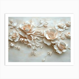 Flowers On A Wall 11 Art Print