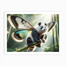 Pandafly Panda-Butterfly Fantasy Art Print