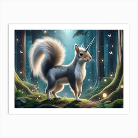 Squirrelicorn Squirrel-Unicorn Fantasy Art Print