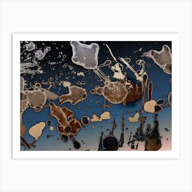 Abstraction Space At Night Art Print