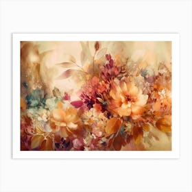 Abstract Floral Painting 1 Art Print