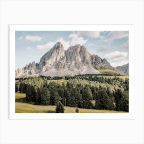 Forest Below Rocky Mountain Art Print