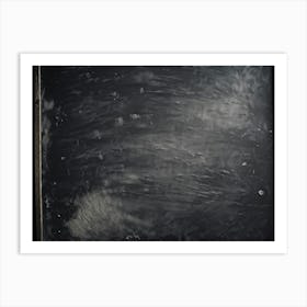 An Extreme Closeup View Of A Smudged Bare Black Slate Chalkboard Revealing The Subtle Nuances Of 2 1 Art Print