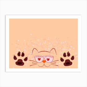 Cat Paws Stock Videos & Royalty-Free Footage Art Print