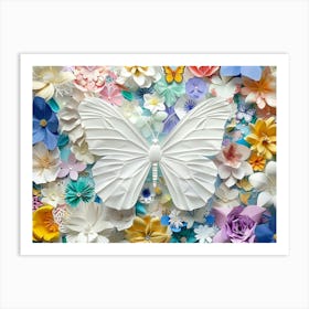 Butterfly Paper Art 1 Art Print