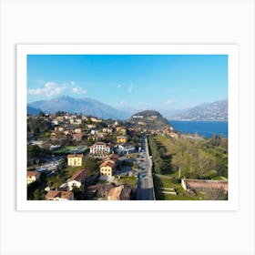 Lake Como, Italy, Bellagio, Lake & Nature Print, Aerial Photography. Italy Wall Art. Art Print