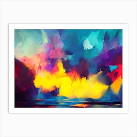 4x Abstract Colorful Art Art Print