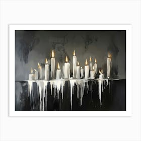 Candles In The Dark Art Print