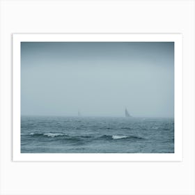 Sailboats In The Ocean Art Print