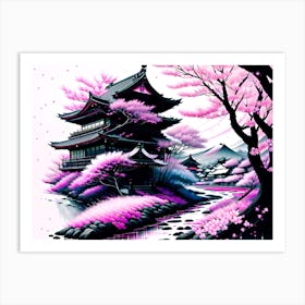 Sakura Blossom Painting 6 Art Print