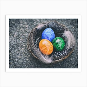 Easter Eggs In A Nest 11 Art Print