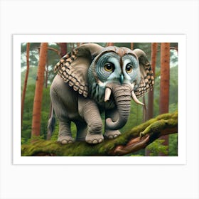 Owlephant Art Print