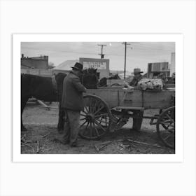 Untitled Photo, Possibly Related To Lot In Which Farmers Leave Their Wagons And Horses While Attending To Do Busines Art Print