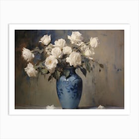 French Decor Flower Oil Painting Art Print