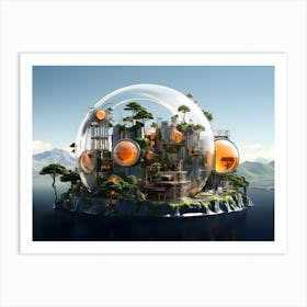 Eco Dome Island One Art Print