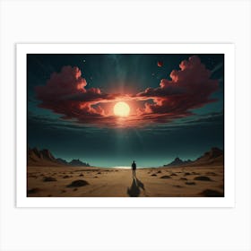 Man In The Desert Art Print