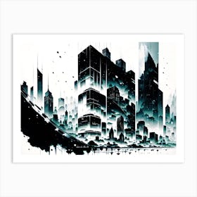 Futuristic Cityscape 10 Art Print