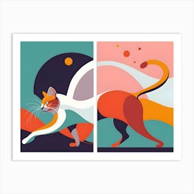 Cat In Space Art Print