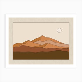 Abstract Desert Mountains Art Print