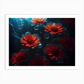 Flowers In The Rain 2 Art Print